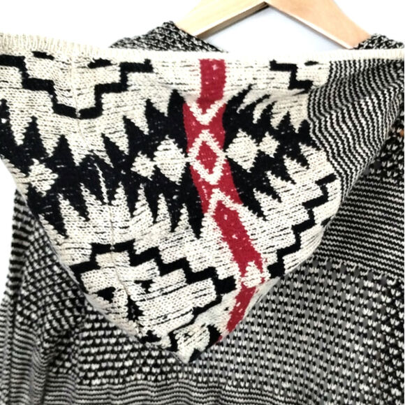 Southwest Open Long Cardigan Hooded Large Duster - Picture 6 of 8